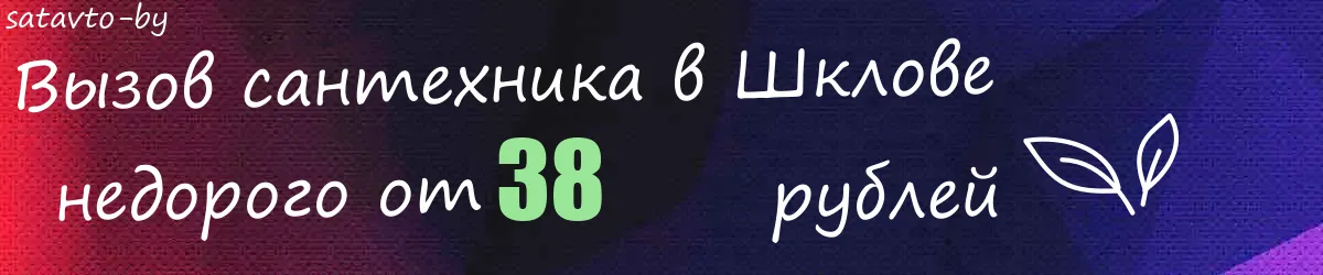 Сантехник в Шклове